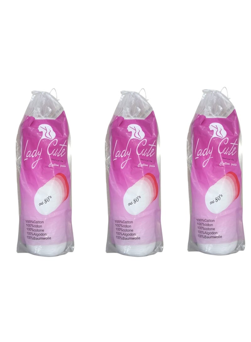 Lady Cute Soft Cotton Pads – Value Pack Of 80 Pieces